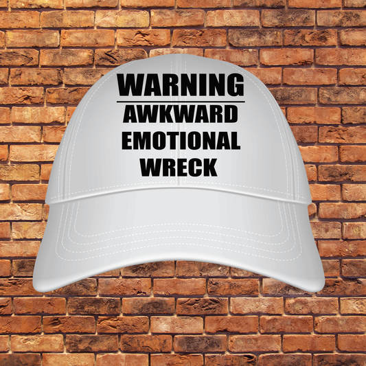 Warning awkward emotional wreck Men's working hat - Premium hat from Lees Krazy Teez - Just $29.95! Shop now at Lees Krazy Teez