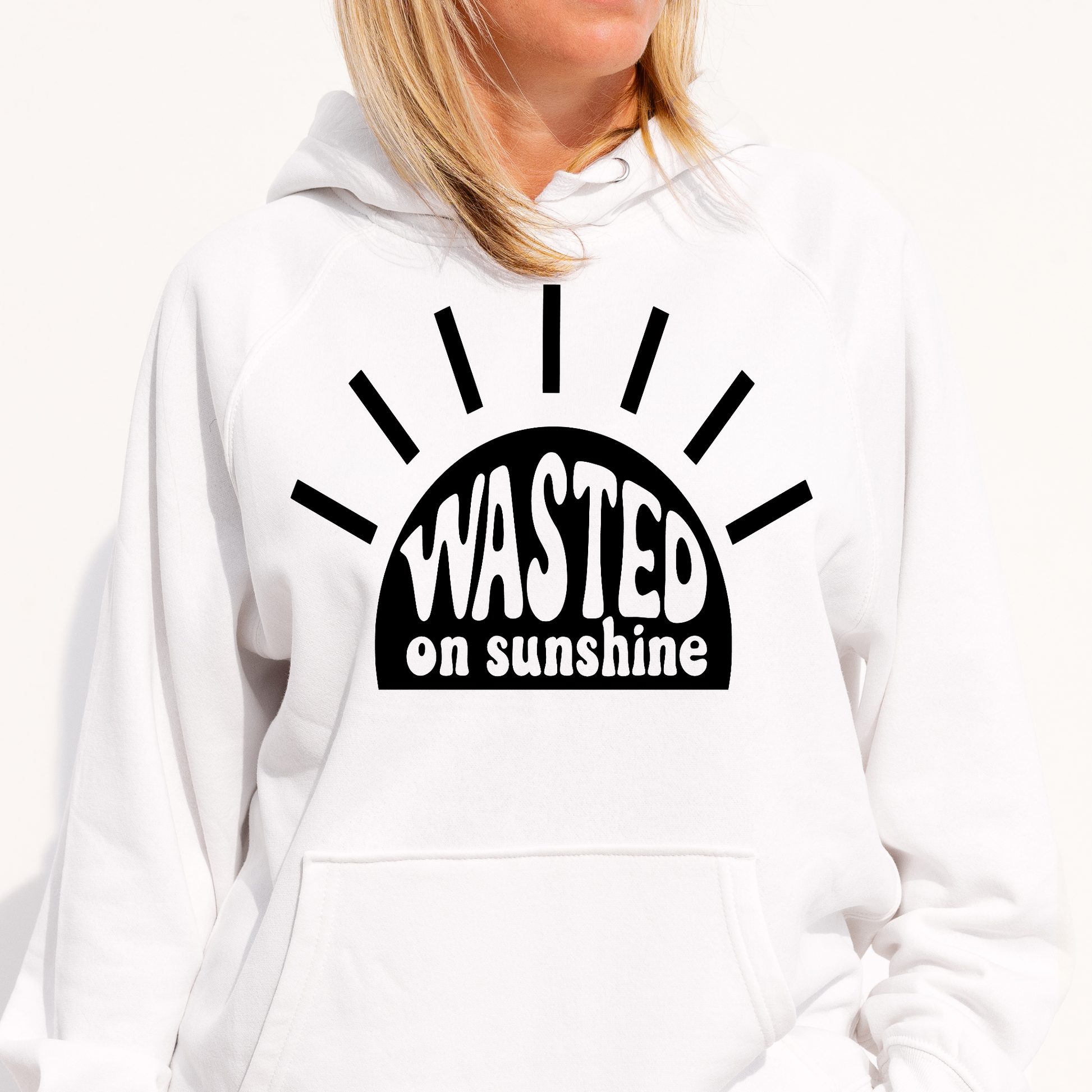 Wasted on sunshine Women's funny Hoodie - Premium t-shirt from Lees Krazy Teez - Just $39.95! Shop now at Lees Krazy Teez