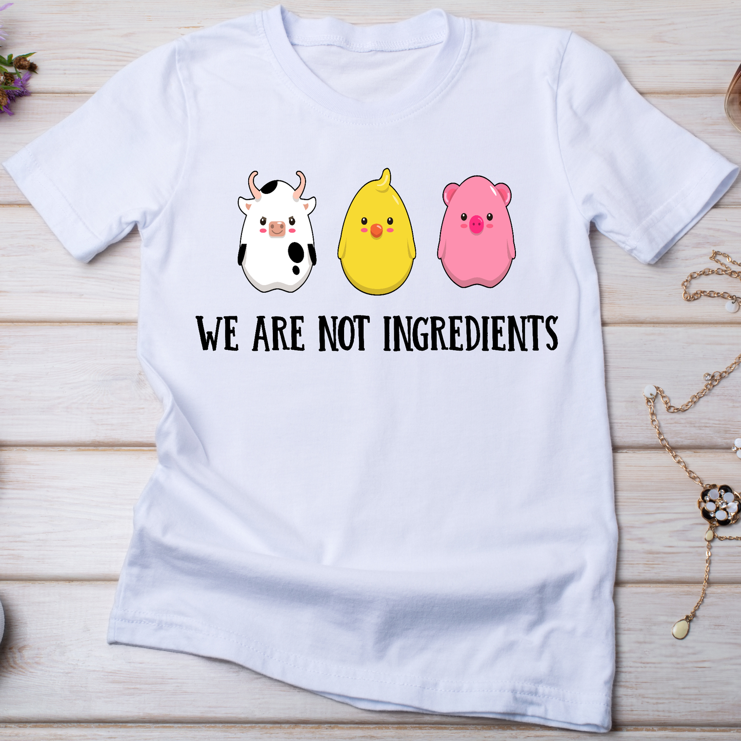 We are not ingredients Women's vegan t-shirt - Premium t-shirt from Lees Krazy Teez - Just $19.95! Shop now at Lees Krazy Teez