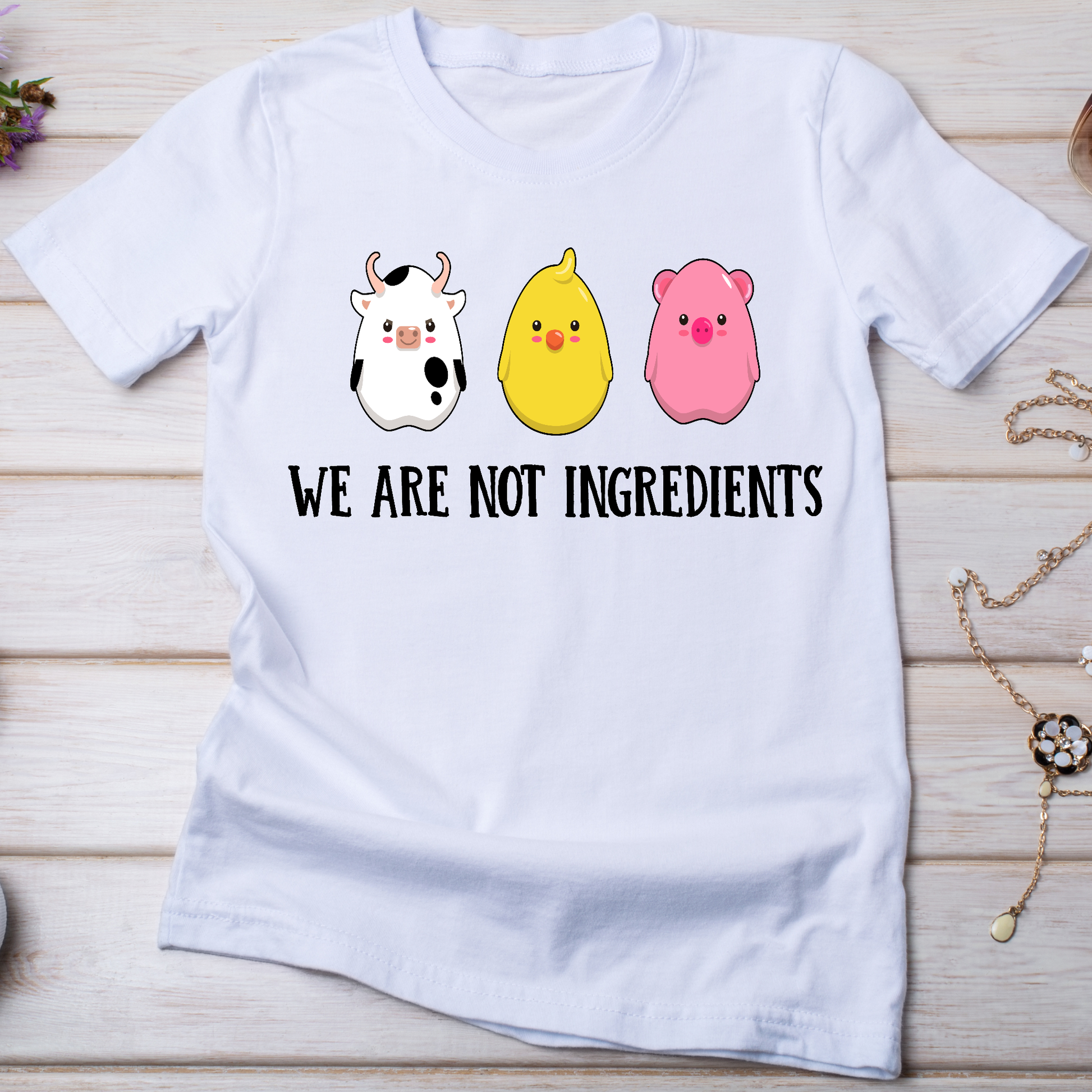 We are not ingredients Women's vegan t-shirt - Premium t-shirt from Lees Krazy Teez - Just $19.95! Shop now at Lees Krazy Teez