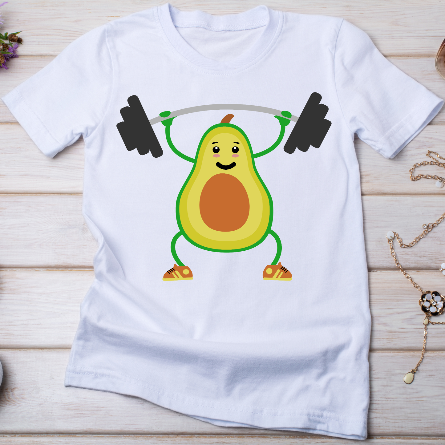 Weightlifing avacado Women's funny vegan t-shirt - Premium t-shirt from Lees Krazy Teez - Just $19.95! Shop now at Lees Krazy Teez