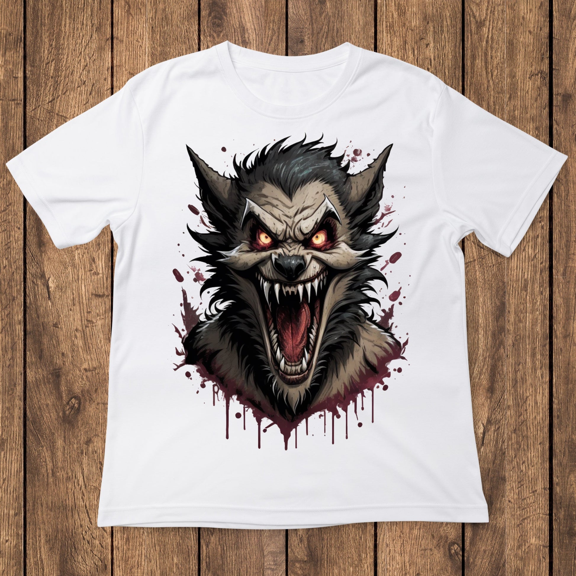 Werewolf splash art Halloween t-shirt - Premium t-shirt from Lees Krazy Teez - Just $24.95! Shop now at Lees Krazy Teez