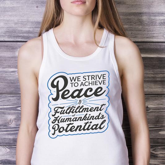 We strive to achieve peace Women's tank top - Premium t-shirt from Lees Krazy Teez - Just $19.95! Shop now at Lees Krazy Teez