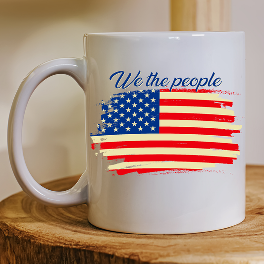 We the People America flag awesome Mug - Premium mugs from Lees Krazy Teez - Just $24.95! Shop now at Lees Krazy Teez