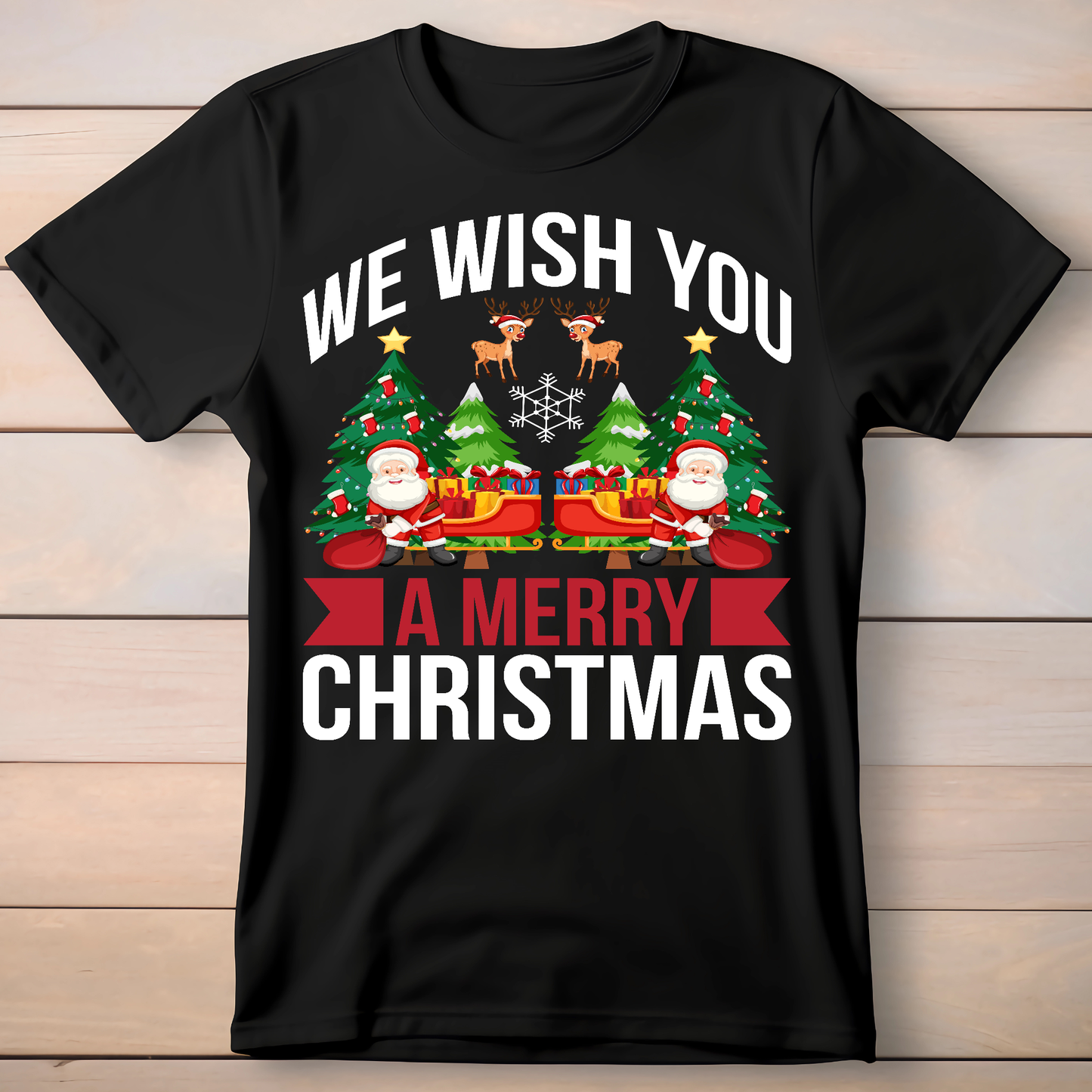 We wish you a merry Christmas santa claus 2023 t-shirt - Premium t-shirt from Lees Krazy Teez - Just $24.95! Shop now at Lees Krazy Teez