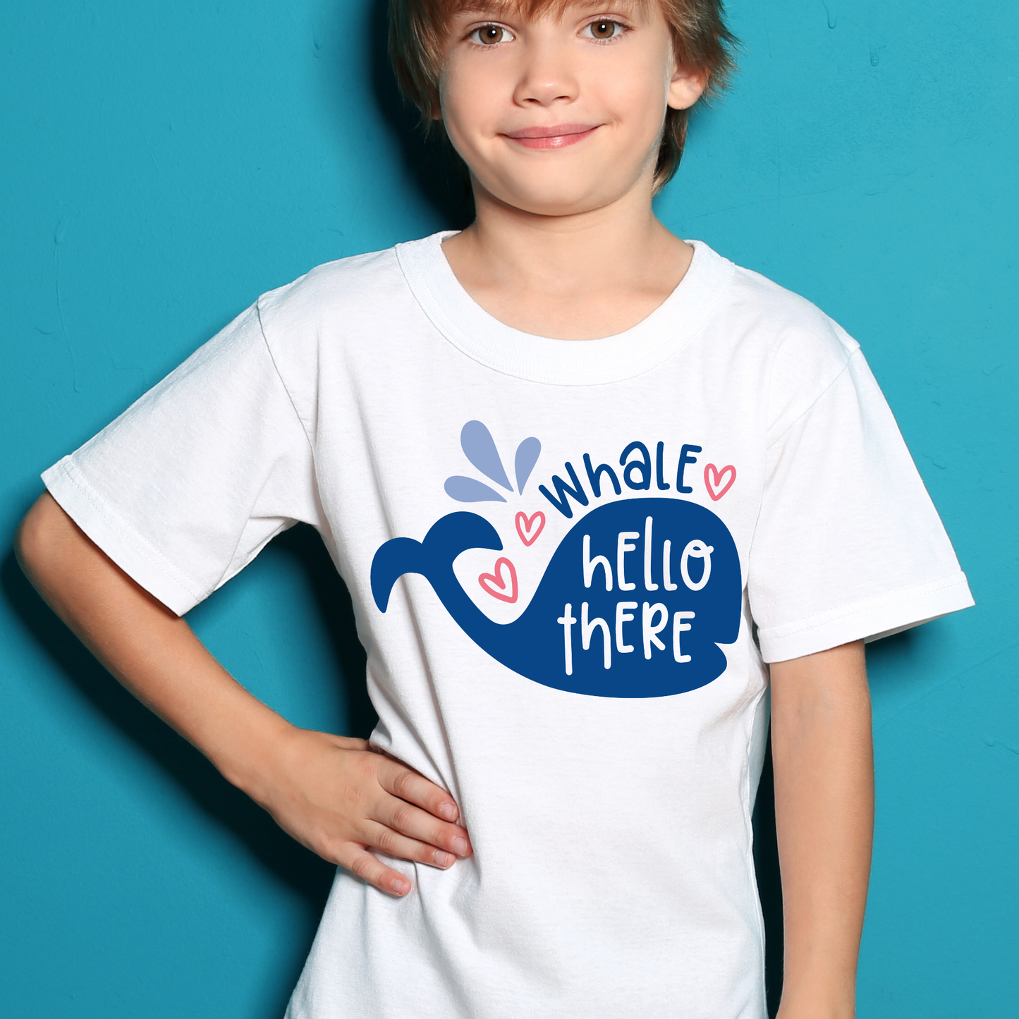 Whale hello there funny youth boys t-shirt - Premium t-shirt from Lees Krazy Teez - Just $19.95! Shop now at Lees Krazy Teez