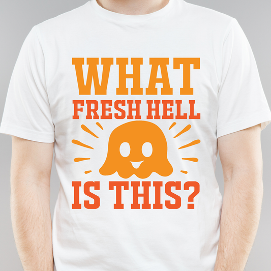 What fresh hell is this Men's trendy halloween t shirt - Premium t-shirt from Lees Krazy Teez - Just $21.95! Shop now at Lees Krazy Teez