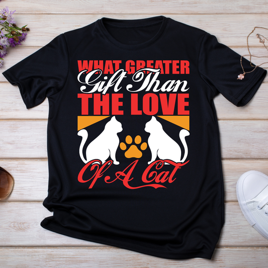 What greater gift than the love of a cat t-shirt - Premium t-shirt from Lees Krazy Teez - Just $21.95! Shop now at Lees Krazy Teez