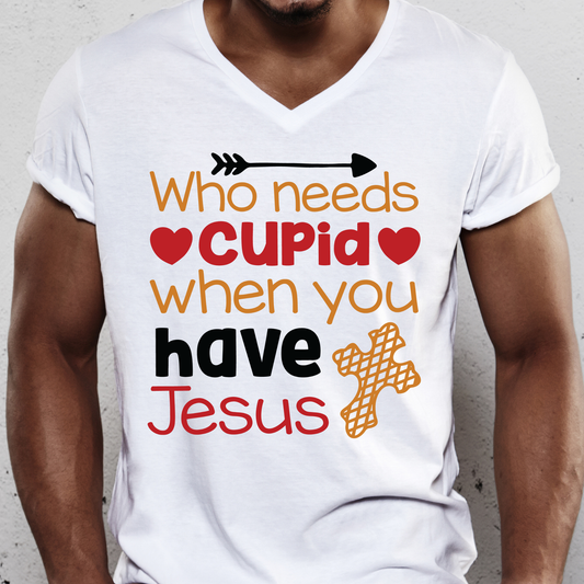 Who needs cupid when you have Jesus Men's t-shirt - Premium t-shirt from Lees Krazy Teez - Just $19.95! Shop now at Lees Krazy Teez