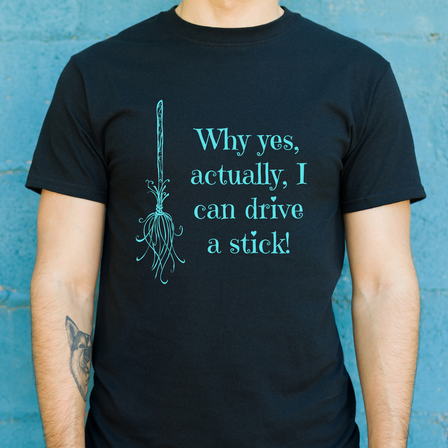 Why yes, actually, I can drive a stick! -  Men's funny Halloween t-shirt - Premium t-shirt from Lees Krazy Teez - Just $21.95! Shop now at Lees Krazy Teez