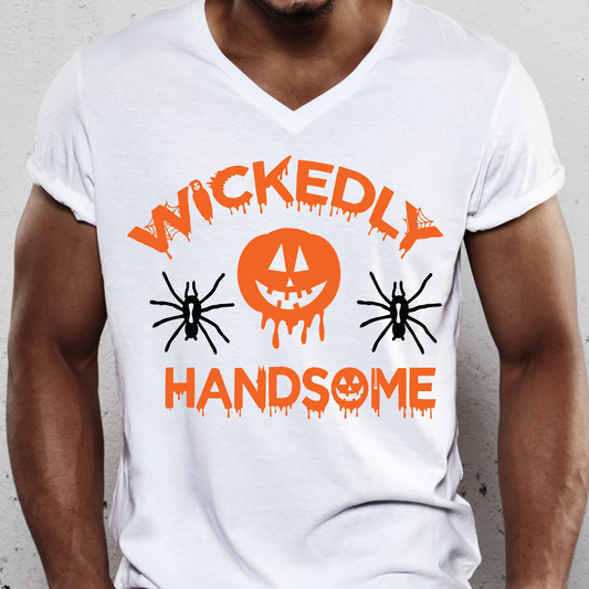 Wickedly handsome awesome Men's Halloween t-shirt - Premium t-shirt from Lees Krazy Teez - Just $19.95! Shop now at Lees Krazy Teez