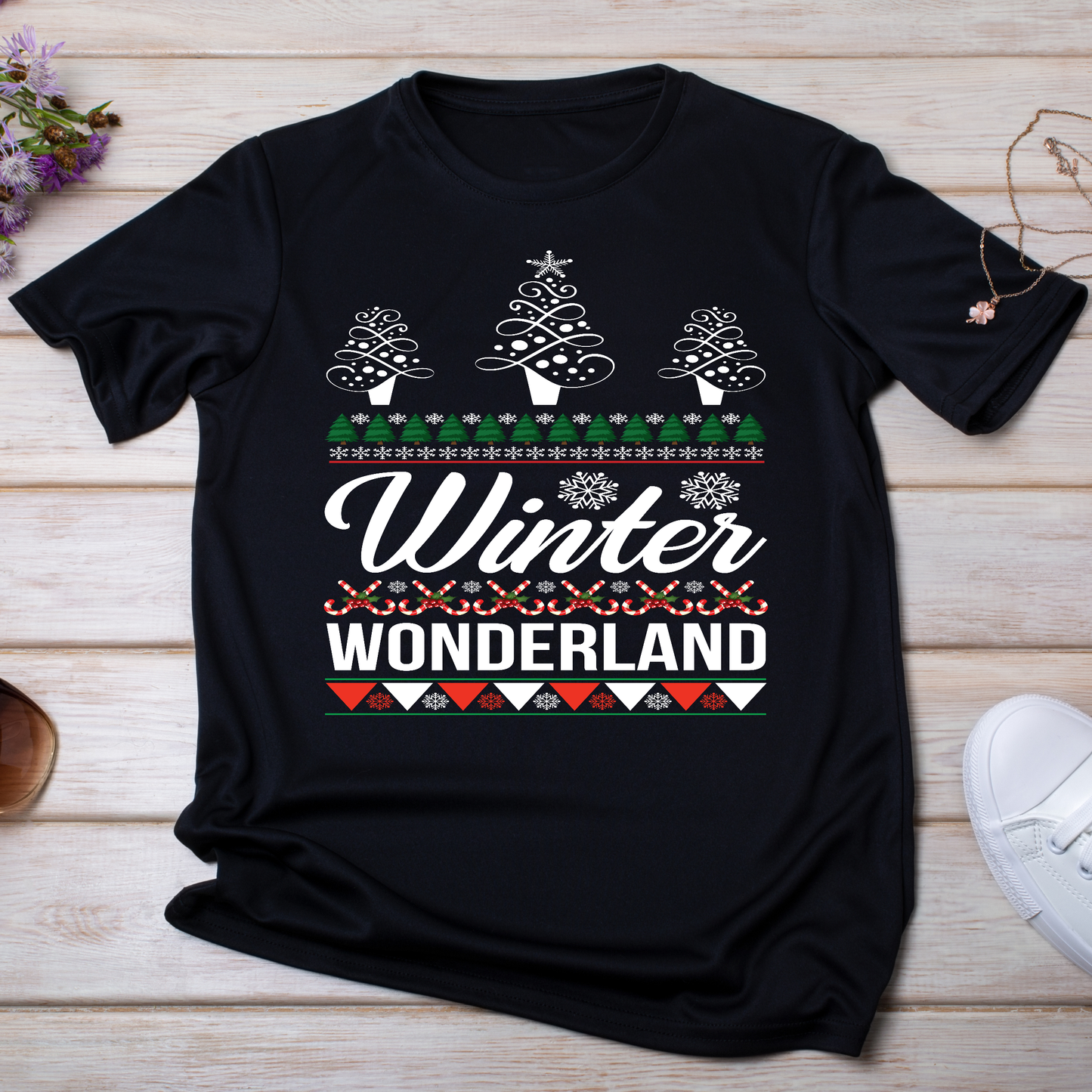 Winter wonderland graphic tee - Women's Christmas t-shirt - Premium t-shirt from Lees Krazy Teez - Just $21.95! Shop now at Lees Krazy Teez