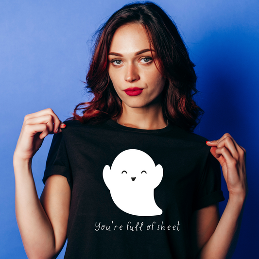 Womens you're full of sheet - funny Halloween shirt - Premium t-shirt from Lees Krazy Teez - Just $21.95! Shop now at Lees Krazy Teez