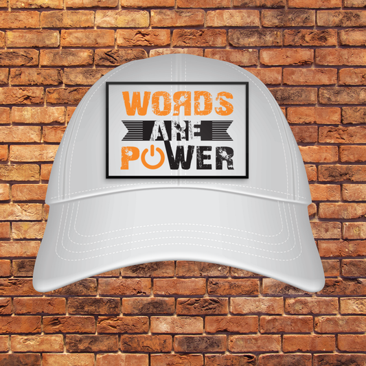 Words are power Men's working hat - Premium hat from Lees Krazy Teez - Just $29.95! Shop now at Lees Krazy Teez