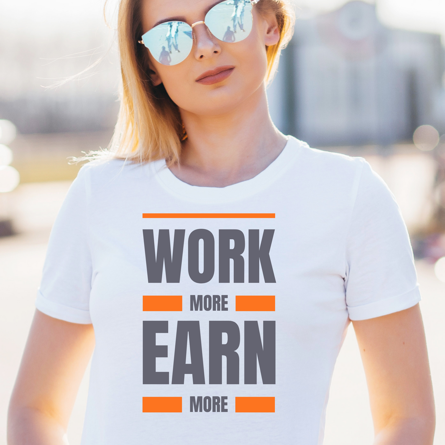 Work more earn more women's tee - cool work shirt - Premium t-shirt from Lees Krazy Teez - Just $21.95! Shop now at Lees Krazy Teez