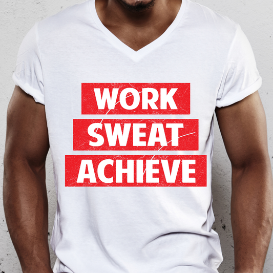 Work sweat achieve awesome exercise Men's t-shirt - Premium t-shirt from Lees Krazy Teez - Just $19.95! Shop now at Lees Krazy Teez