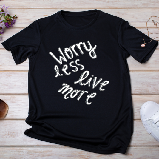 Worry less live more awesome Women's t-shirt - Premium t-shirt from Lees Krazy Teez - Just $19.95! Shop now at Lees Krazy Teez