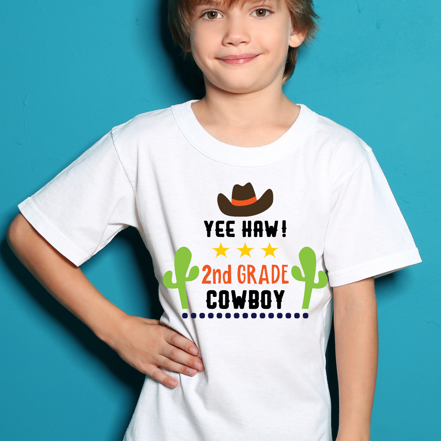 Yee haw 2nd grade cowboy youth boys t-shirt - Premium t-shirt from Lees Krazy Teez - Just $19.95! Shop now at Lees Krazy Teez