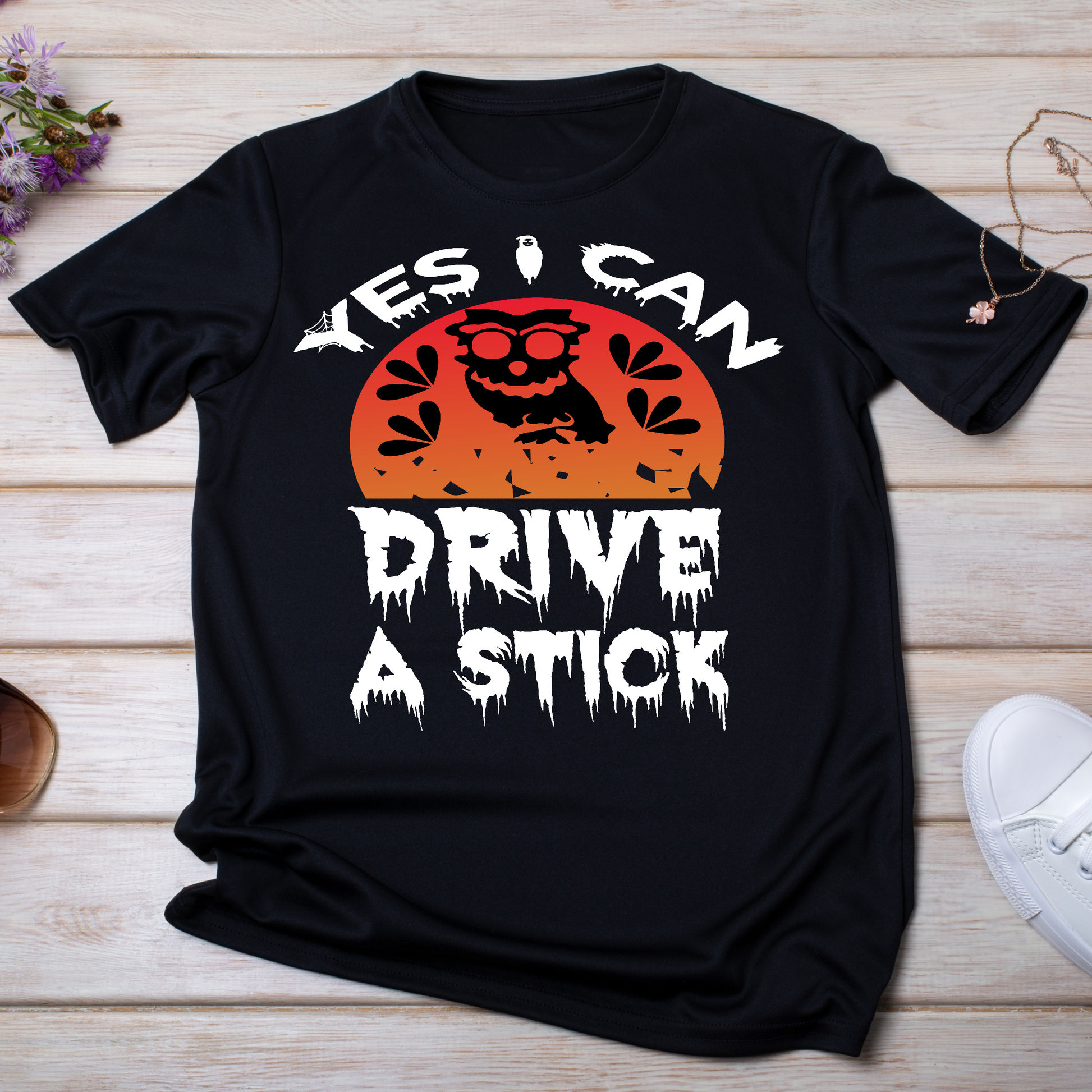 Yes i can drive a stick - Women's Halloween t-shirt - Premium t-shirt from Lees Krazy Teez - Just $21.95! Shop now at Lees Krazy Teez