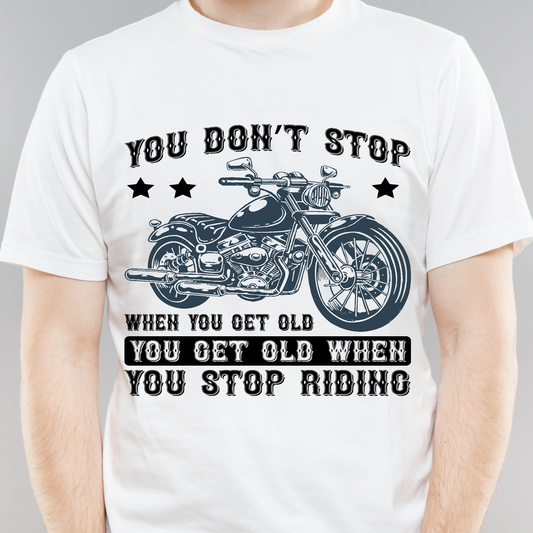 You don't stop when you get old motorcycle Men's trendy t shirt - Premium t-shirt from Lees Krazy Teez - Just $21.95! Shop now at Lees Krazy Teez