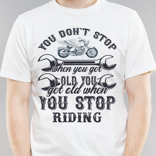 You get old when you stop riding Men's trendy motorcycle t shirt - Premium t-shirt from Lees Krazy Teez - Just $21.95! Shop now at Lees Krazy Teez
