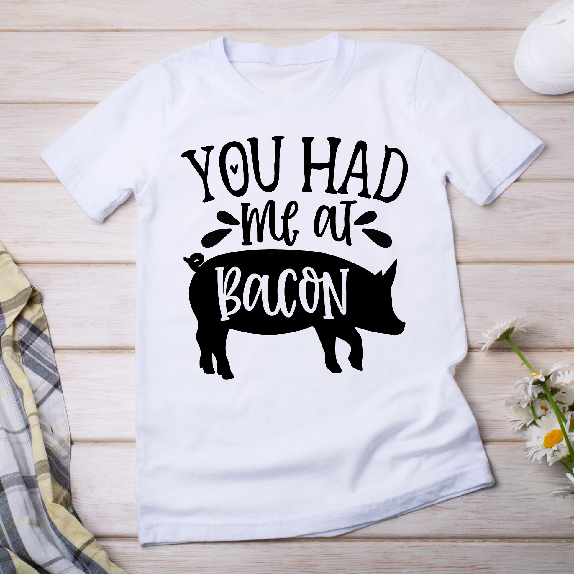 You had me at bacon quotes and sayings - Women's funny farm t-shirt - Premium t-shirt from Lees Krazy Teez - Just $21.95! Shop now at Lees Krazy Teez