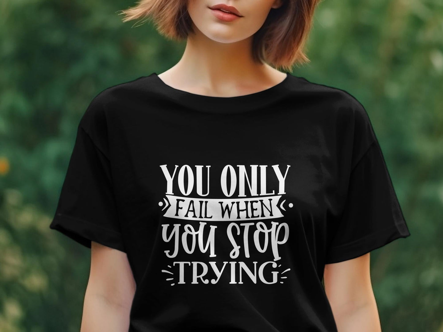 You only fail when you stop trying Awesome Women's t-shirt - Premium t-shirt from Lees Krazy Teez - Just $19.95! Shop now at Lees Krazy Teez