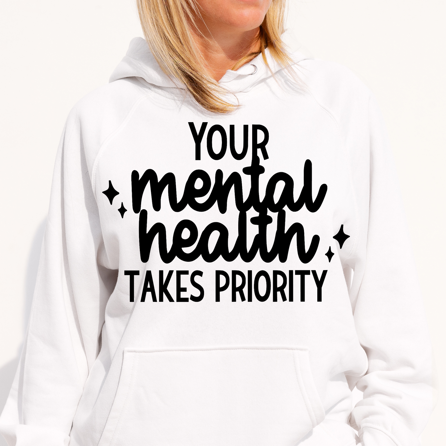 Your mental health takes priority Women's Hoodie - Premium t-shirt from Lees Krazy Teez - Just $39.95! Shop now at Lees Krazy Teez
