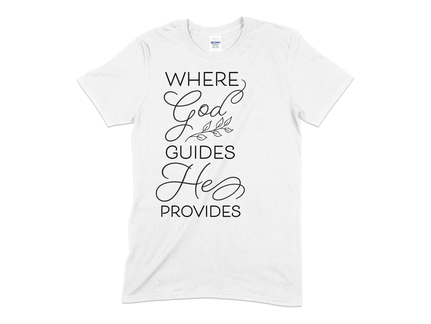 Where God Guides He Provides Christian t-shirt - Premium t-shirt from MyDesigns - Just $21.95! Shop now at Lees Krazy Teez