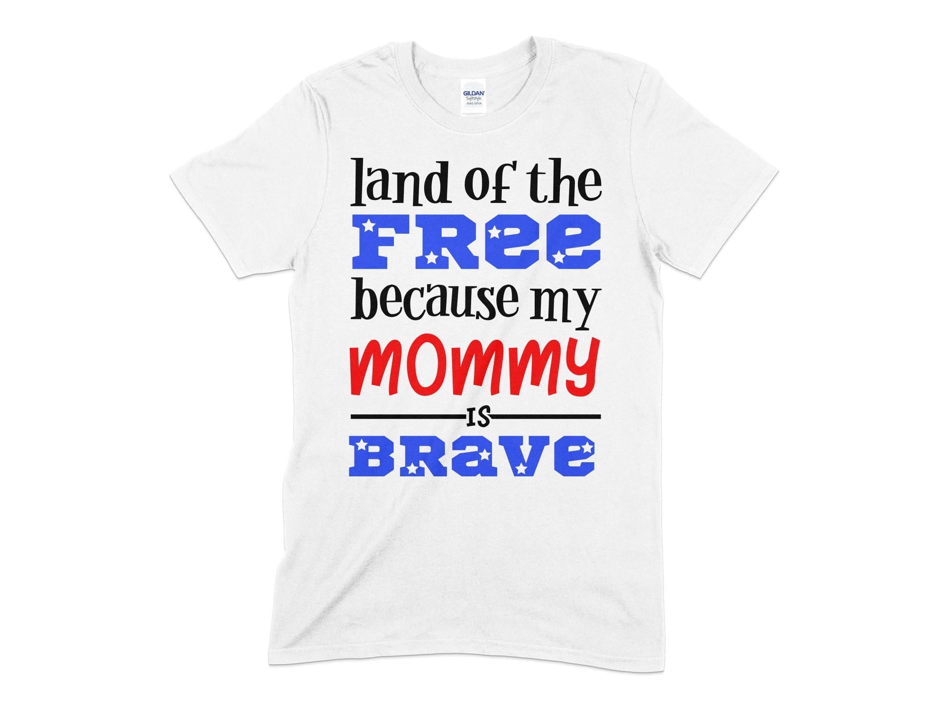 Land of the free because my mommy is brave youth unisex t-shirt - Premium  from MyDesigns - Just $19.95! Shop now at Lees Krazy Teez