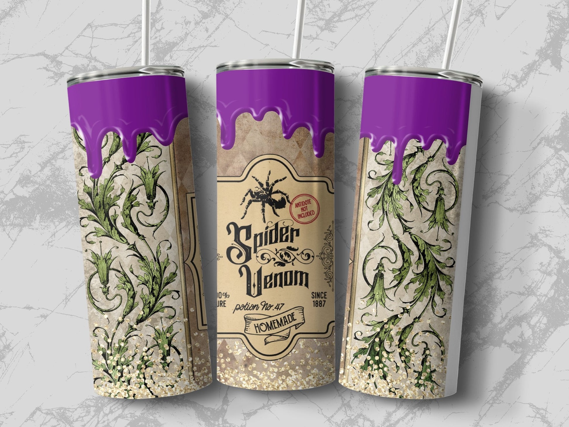 Spider Venom Straight - 20oz skinny sublimation tumbler - Premium tumbler from MyDesigns - Just $29.95! Shop now at Lees Krazy Teez