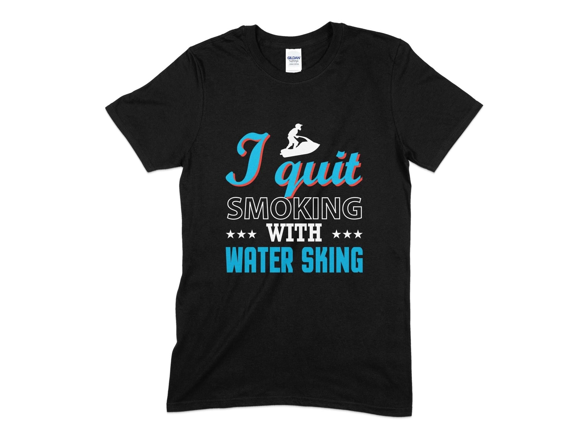 I quit smoking with water sking t-shirt - Premium t-shirt from MyDesigns - Just $21.95! Shop now at Lees Krazy Teez