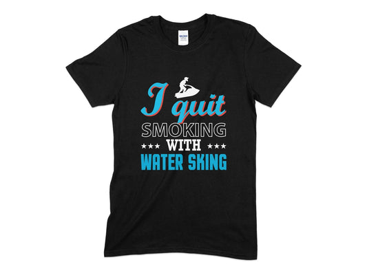 I quit smoking with water sking t-shirt - Premium t-shirt from MyDesigns - Just $21.95! Shop now at Lees Krazy Teez