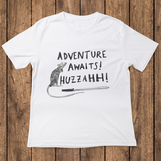 Adventure awaits huzzahh Men's t-shirt - Premium t-shirt from MyDesigns - Just $16.95! Shop now at Lees Krazy Teez