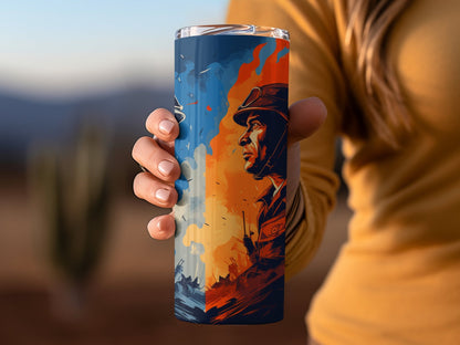 3d Soldiers splash art decor 20oz skinny tumbler - Premium tumbler from MyDesigns - Just $29.95! Shop now at Lees Krazy Teez