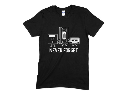 Never forget cassette vhs mens womens unisex t-shirt - Premium t-shirt from MyDesigns - Just $14.95! Shop now at Lees Krazy Teez