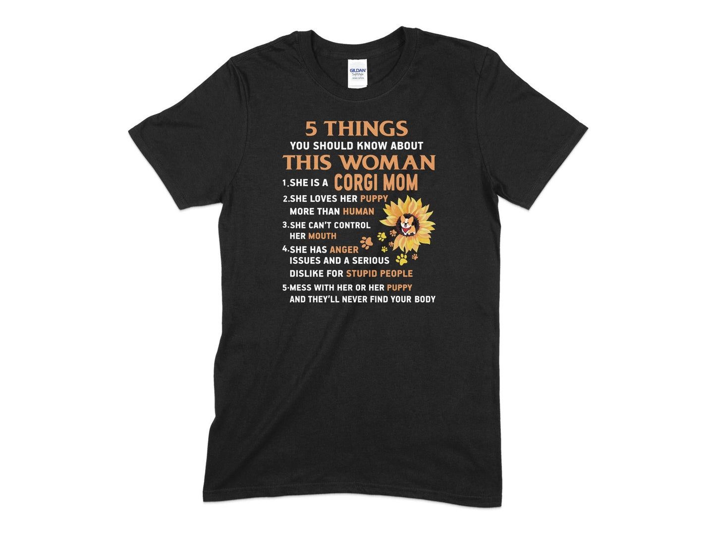 Corgi 5 things this woman t-shirt - Premium t-shirt from MyDesigns - Just $17.95! Shop now at Lees Krazy Teez