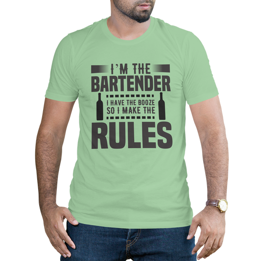 I am the Bartender i have the booze t-shirt - Premium t-shirt from MyDesigns - Just $16.95! Shop now at Lees Krazy Teez