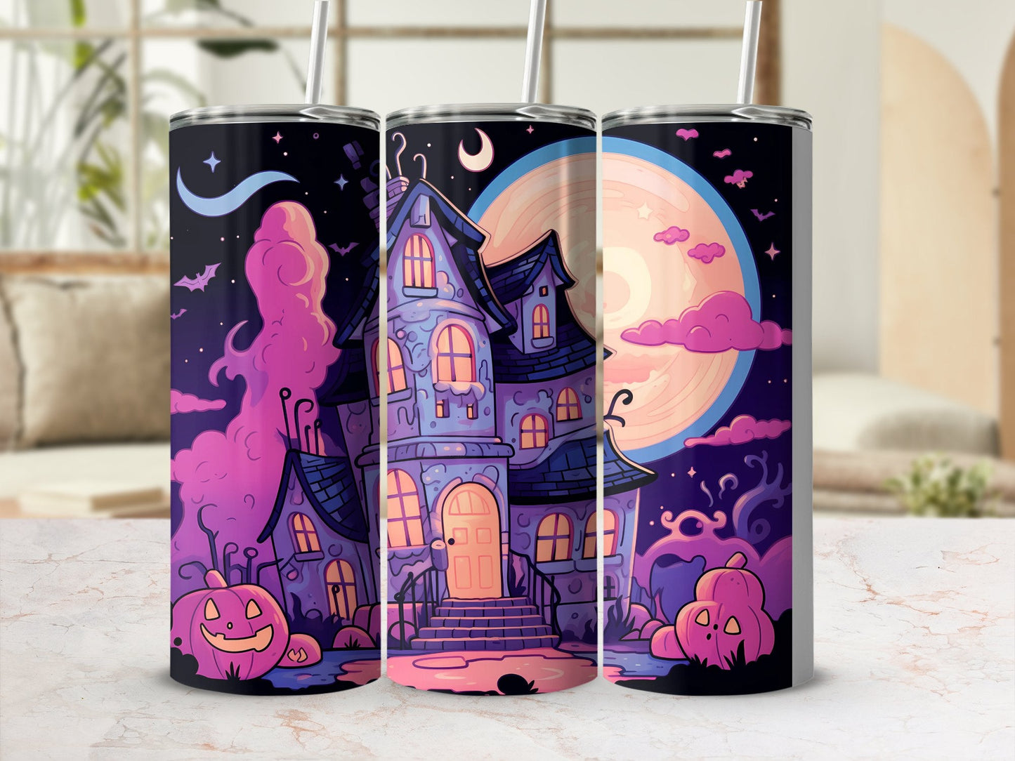 Haunted house dream land 20oz skinny tumbler - Premium tumbler from MyDesigns - Just $26.95! Shop now at Lees Krazy Teez