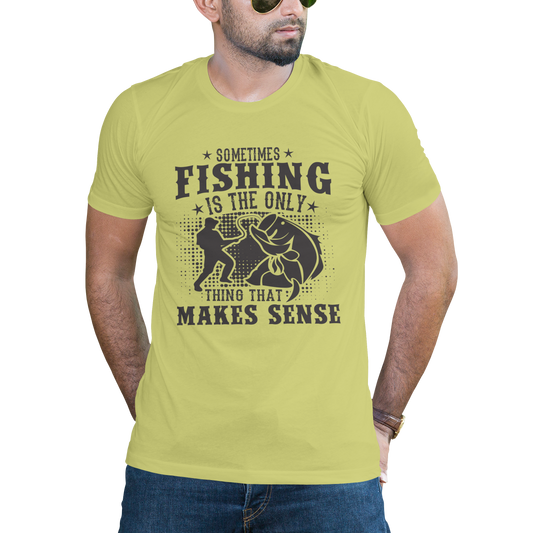 Sometimes fishing is the only thing that makes sense t-shirt - Premium t-shirt from MyDesigns - Just $16.95! Shop now at Lees Krazy Teez