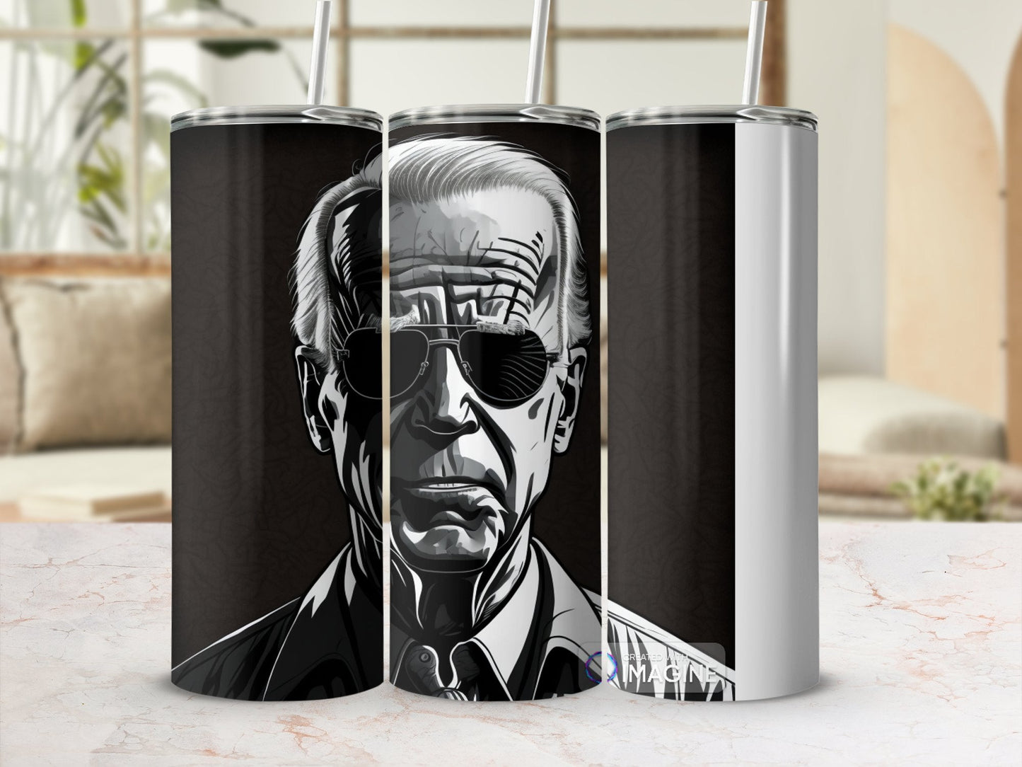 Joe Biden in the dark tumbler wrap 20oz skinny tumbler - Premium tumbler from MyDesigns - Just $26.95! Shop now at Lees Krazy Teez