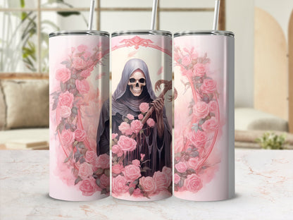 Skull reaper pastel 20oz skinny sublimation tumbler - Premium tumbler from MyDesigns - Just $29.95! Shop now at Lees Krazy Teez