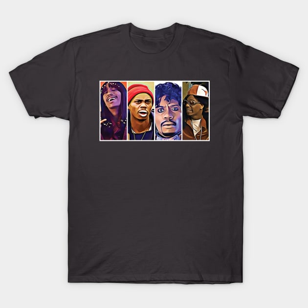 Many Faces of Dave Chappelle T-Shirt - Premium t-shirt from MyDesigns - Just $19.95! Shop now at Lees Krazy Teez