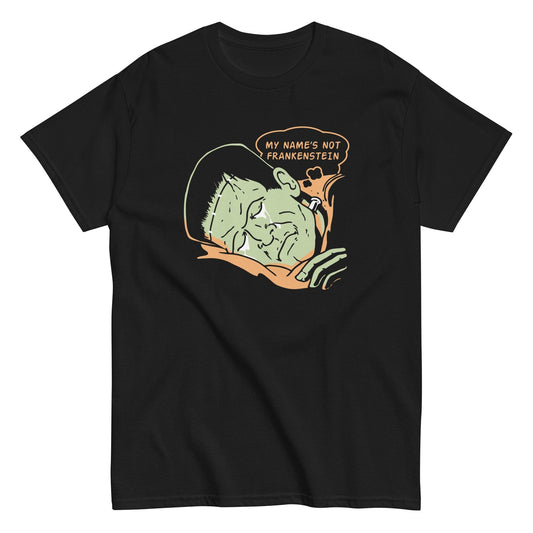 My name's not frankenstein funny Halloween t-shirt - Premium t-shirt from MyDesigns - Just $19.95! Shop now at Lees Krazy Teez