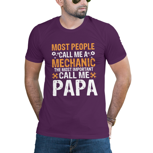 Most people call me mechanic call me papa t-shirt - Premium t-shirt from MyDesigns - Just $19.95! Shop now at Lees Krazy Teez