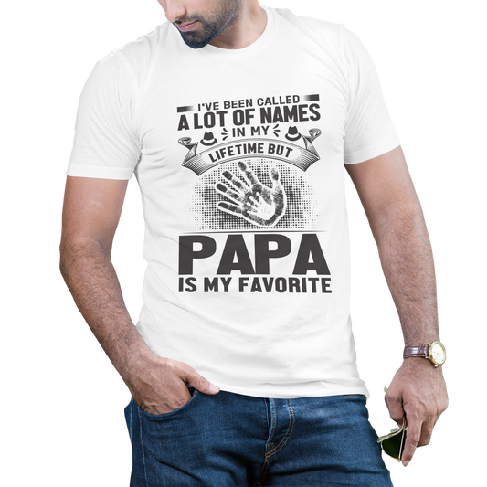 A lot of names in my lifetime but papa is my favorite t-shirt - Premium t-shirt from MyDesigns - Just $19.95! Shop now at Lees Krazy Teez