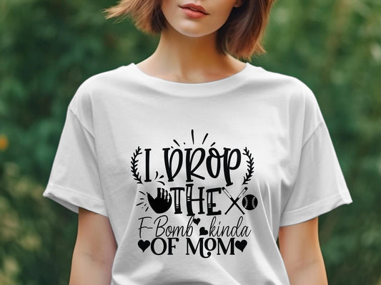 I Drop the F-Bomb Mom Women's funny tee - Premium t-shirt from MyDesigns - Just $19.95! Shop now at Lees Krazy Teez