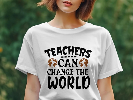 teachers can change the world Women's awesome tee - Premium t-shirt from MyDesigns - Just $19.95! Shop now at Lees Krazy Teez