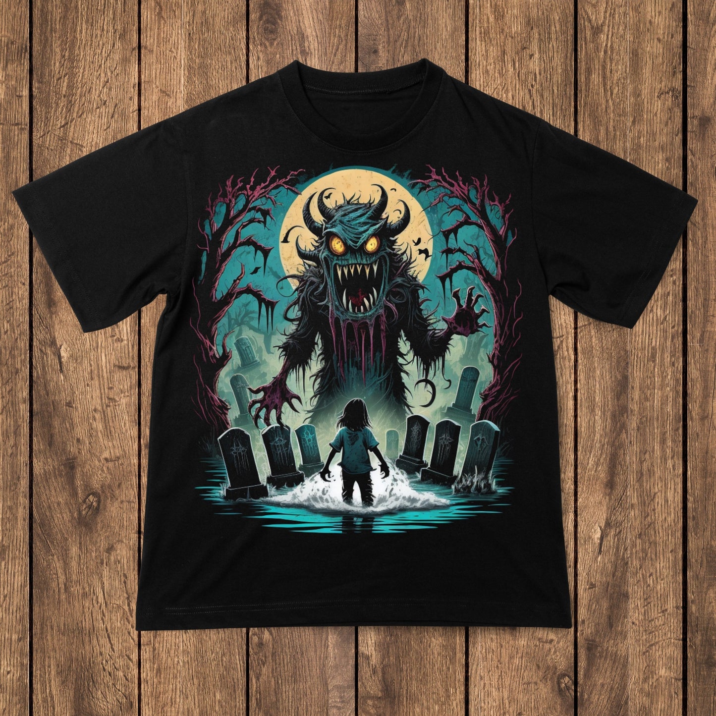 Abandon scary graveyard horror halloween t shirt - Premium t-shirt from Lees Krazy Teez - Just $19.95! Shop now at Lees Krazy Teez