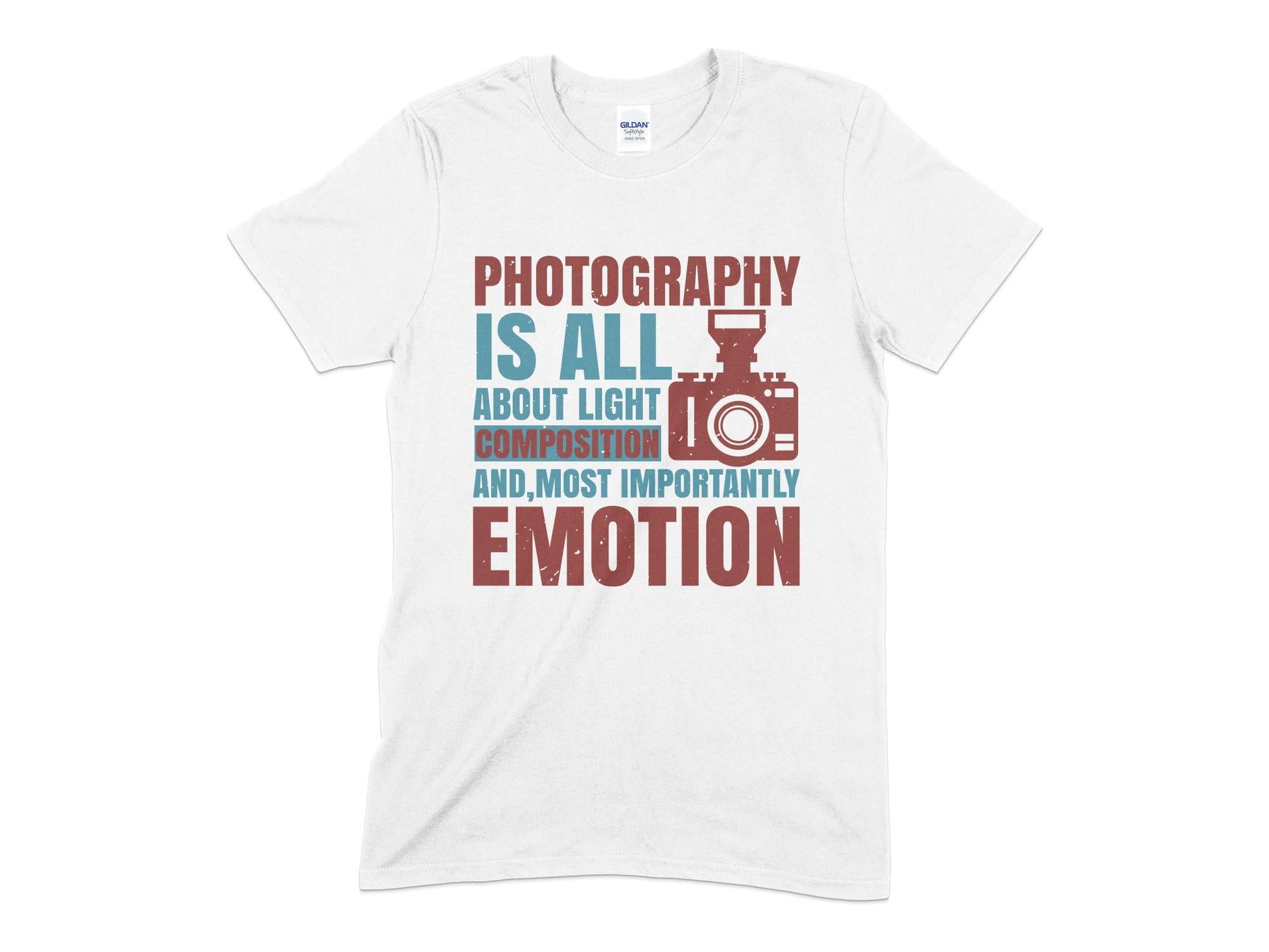 Photography is all about light composition and most importantly emotion Unisex t-shirt - Premium t-shirt from MyDesigns - Just $19.95! Shop now at Lees Krazy Teez